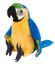 Imaginea Papagal Macaw Galben - Jucarie Plus Wild Republic 30 cm